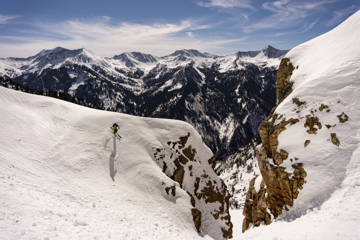 skiing in the Wasatch mountains