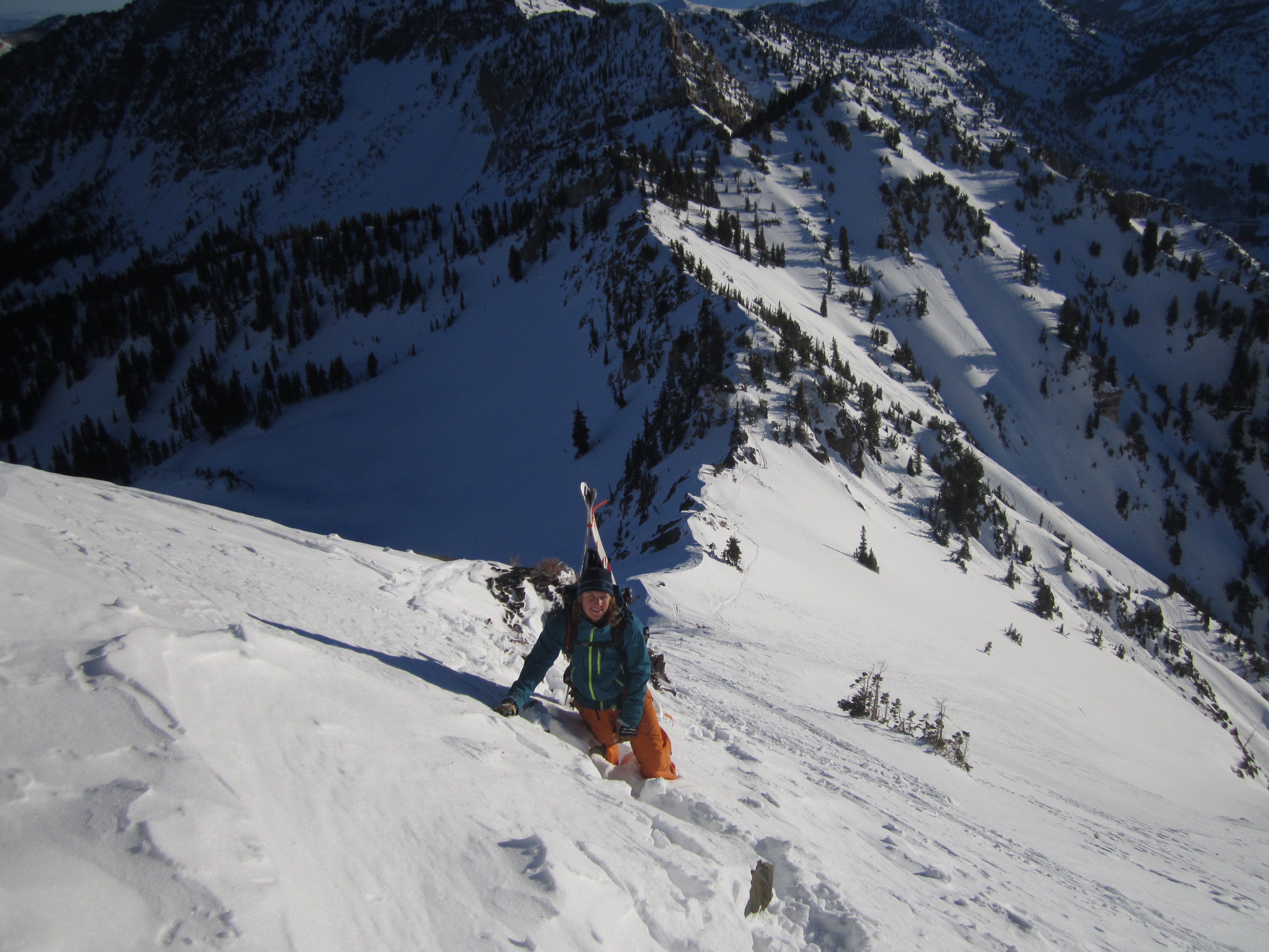 Mt Superior east ridge bootpack backcountry skiing Utah