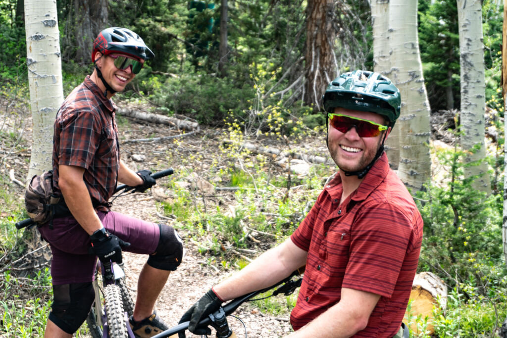 friends mountain biking in Utah
