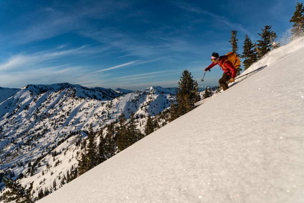 backcountry skiing in Grizzly Gulch Salt Lake City