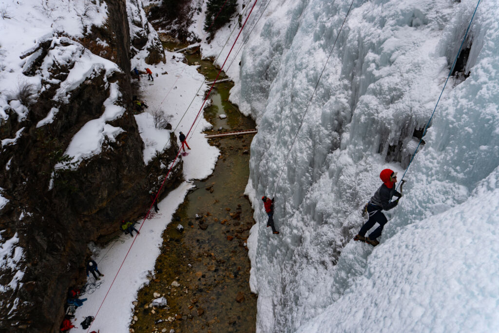 ice climbing near Salt Lake City at Ouray Ice Park